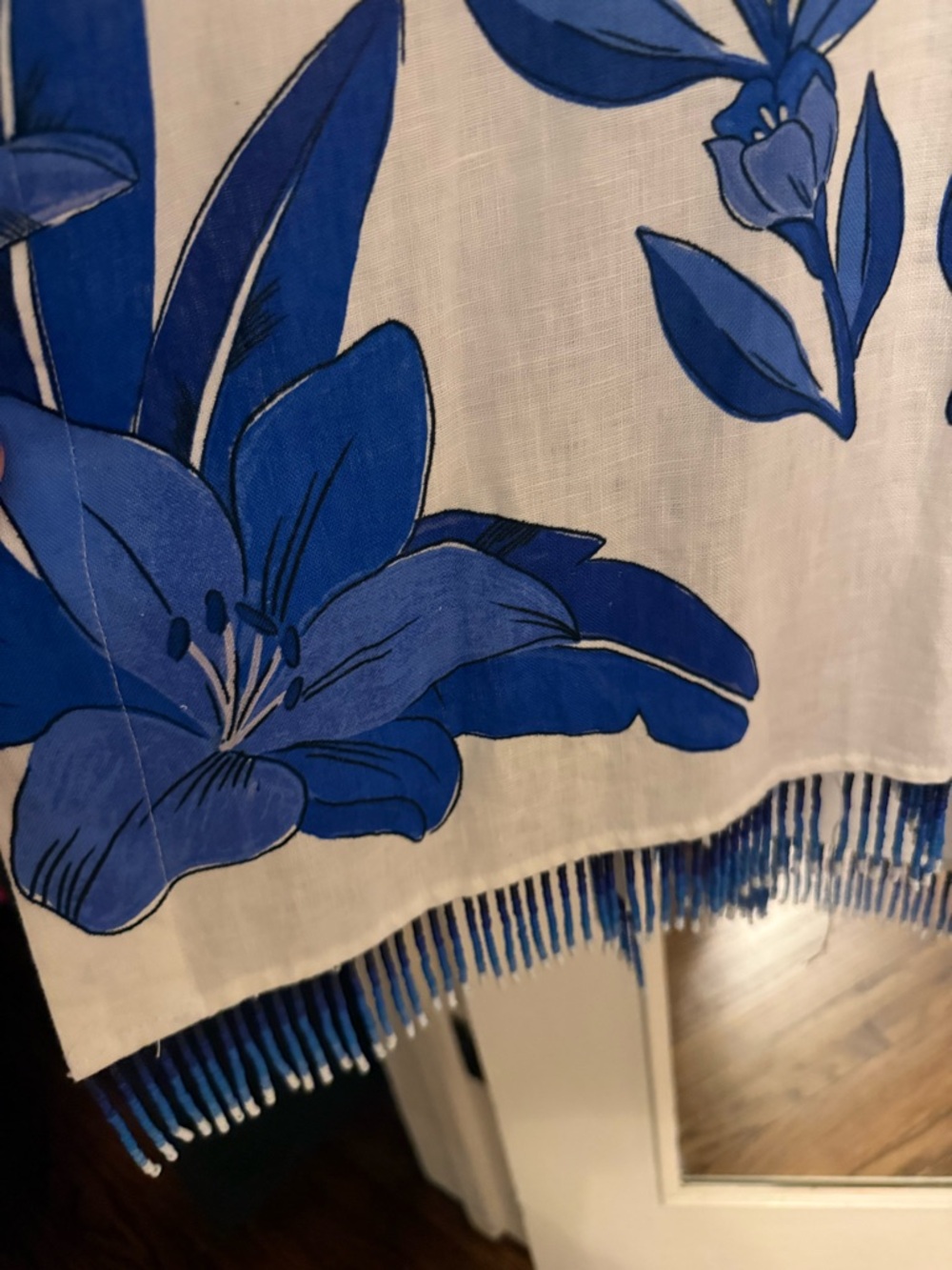 FARM Rio Blue and White Floral Halter Maxi Dress - Picture 3 of 4